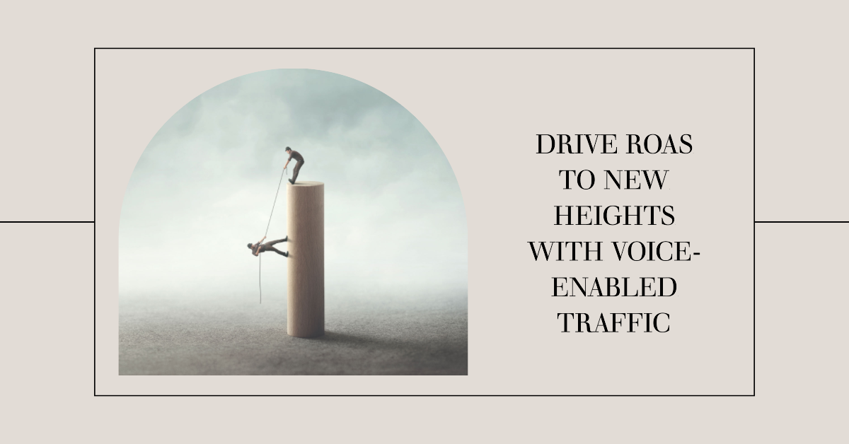 Create a unique 1080x564px header image for a blog article titled Drive ROAS to New Heights w