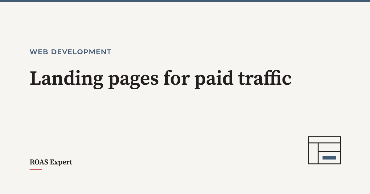 Cover image for the post: Landing pages for paid traffic: a CRO checklist